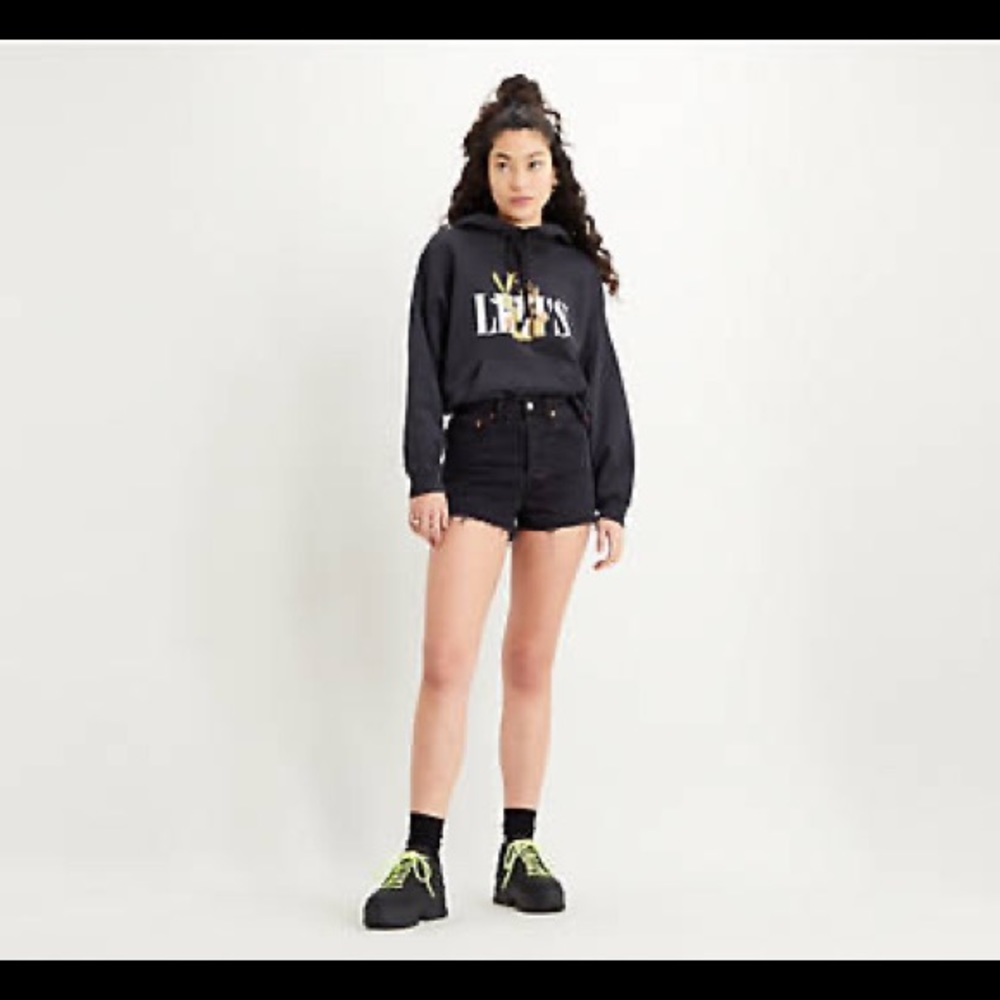 Levi’s Ribcage Shorts - Black Lake